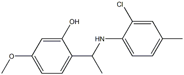 2-{1-[(2-chloro-4-methylphenyl)amino]ethyl}-5-methoxyphenol Structure