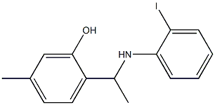 2-{1-[(2-iodophenyl)amino]ethyl}-5-methylphenol 结构式