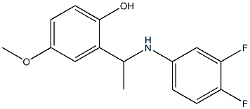 2-{1-[(3,4-difluorophenyl)amino]ethyl}-4-methoxyphenol,,结构式