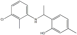 2-{1-[(3-chloro-2-methylphenyl)amino]ethyl}-5-methylphenol|