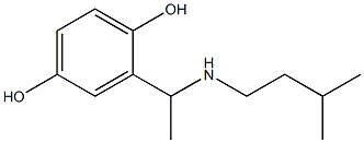 2-{1-[(3-methylbutyl)amino]ethyl}benzene-1,4-diol 化学構造式