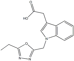 2-{1-[(5-ethyl-1,3,4-oxadiazol-2-yl)methyl]-1H-indol-3-yl}acetic acid|