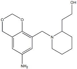 2-{1-[(6-amino-2,4-dihydro-1,3-benzodioxin-8-yl)methyl]piperidin-2-yl}ethan-1-ol,,结构式