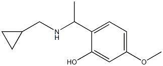 2-{1-[(cyclopropylmethyl)amino]ethyl}-5-methoxyphenol Struktur