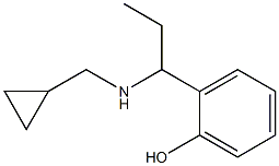 2-{1-[(cyclopropylmethyl)amino]propyl}phenol Struktur