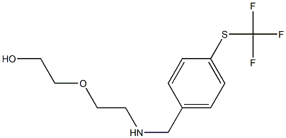 2-{2-[({4-[(trifluoromethyl)sulfanyl]phenyl}methyl)amino]ethoxy}ethan-1-ol Structure