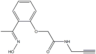 2-{2-[(1E)-N-hydroxyethanimidoyl]phenoxy}-N-prop-2-ynylacetamide,,结构式