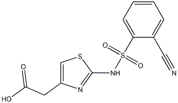 2-{2-[(2-cyanobenzene)sulfonamido]-1,3-thiazol-4-yl}acetic acid