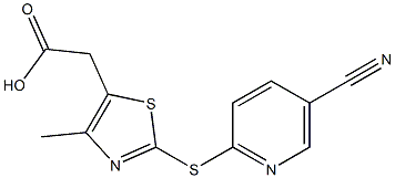 2-{2-[(5-cyanopyridin-2-yl)sulfanyl]-4-methyl-1,3-thiazol-5-yl}acetic acid