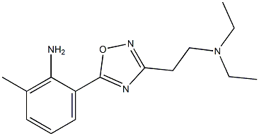 2-{3-[2-(diethylamino)ethyl]-1,2,4-oxadiazol-5-yl}-6-methylaniline 化学構造式