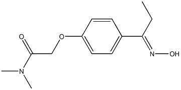 2-{4-[(1E)-N-hydroxypropanimidoyl]phenoxy}-N,N-dimethylacetamide,,结构式