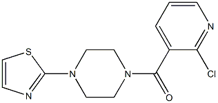 2-{4-[(2-chloropyridin-3-yl)carbonyl]piperazin-1-yl}-1,3-thiazole 化学構造式