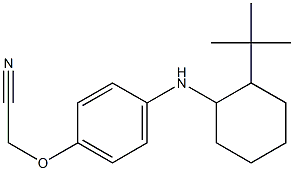 2-{4-[(2-tert-butylcyclohexyl)amino]phenoxy}acetonitrile 化学構造式
