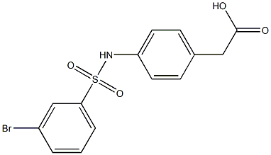 2-{4-[(3-bromobenzene)sulfonamido]phenyl}acetic acid 结构式