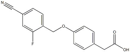 2-{4-[(4-cyano-2-fluorophenyl)methoxy]phenyl}acetic acid 结构式