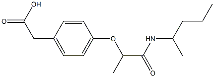 2-{4-[1-(pentan-2-ylcarbamoyl)ethoxy]phenyl}acetic acid 结构式