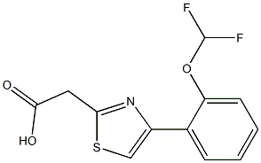 2-{4-[2-(difluoromethoxy)phenyl]-1,3-thiazol-2-yl}acetic acid Structure