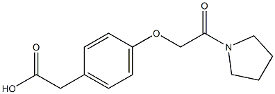 2-{4-[2-oxo-2-(pyrrolidin-1-yl)ethoxy]phenyl}acetic acid 结构式