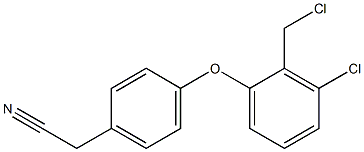 2-{4-[3-chloro-2-(chloromethyl)phenoxy]phenyl}acetonitrile|