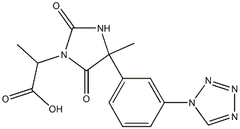 2-{4-methyl-2,5-dioxo-4-[3-(1H-tetrazol-1-yl)phenyl]imidazolidin-1-yl}propanoic acid|