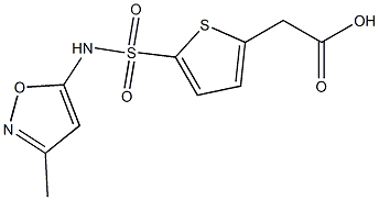 2-{5-[(3-methyl-1,2-oxazol-5-yl)sulfamoyl]thiophen-2-yl}acetic acid Structure