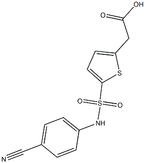  2-{5-[(4-cyanophenyl)sulfamoyl]thiophen-2-yl}acetic acid