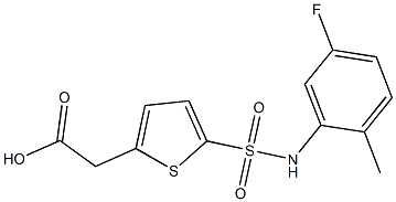 2-{5-[(5-fluoro-2-methylphenyl)sulfamoyl]thiophen-2-yl}acetic acid