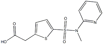 2-{5-[methyl(pyridin-2-yl)sulfamoyl]thiophen-2-yl}acetic acid,,结构式