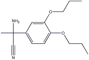 2-amino-2-(3,4-dipropoxyphenyl)propanenitrile,,结构式