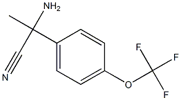 2-amino-2-[4-(trifluoromethoxy)phenyl]propanenitrile 化学構造式