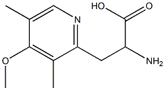 2-amino-3-(4-methoxy-3,5-dimethylpyridin-2-yl)propanoic acid Struktur