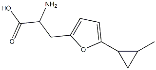 2-amino-3-[5-(2-methylcyclopropyl)-2-furyl]propanoic acid Structure