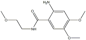 2-amino-4,5-dimethoxy-N-(2-methoxyethyl)benzamide Struktur