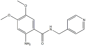 2-amino-4,5-dimethoxy-N-(pyridin-4-ylmethyl)benzamide Struktur