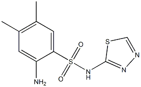 2-amino-4,5-dimethyl-N-(1,3,4-thiadiazol-2-yl)benzene-1-sulfonamide Structure