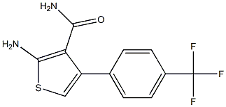 2-amino-4-[4-(trifluoromethyl)phenyl]thiophene-3-carboxamide 化学構造式