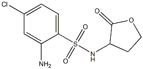 2-amino-4-chloro-N-(2-oxooxolan-3-yl)benzene-1-sulfonamide,,结构式