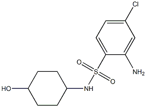 2-amino-4-chloro-N-(4-hydroxycyclohexyl)benzene-1-sulfonamide Structure