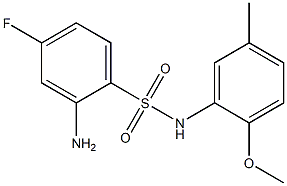 2-amino-4-fluoro-N-(2-methoxy-5-methylphenyl)benzene-1-sulfonamide Structure