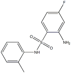 2-amino-4-fluoro-N-(2-methylphenyl)benzene-1-sulfonamide Struktur