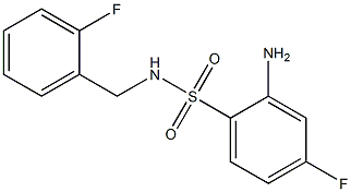 2-amino-4-fluoro-N-[(2-fluorophenyl)methyl]benzene-1-sulfonamide 结构式