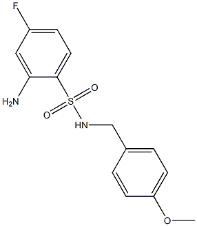  2-amino-4-fluoro-N-[(4-methoxyphenyl)methyl]benzene-1-sulfonamide