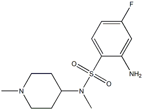 2-amino-4-fluoro-N-methyl-N-(1-methylpiperidin-4-yl)benzene-1-sulfonamide Structure