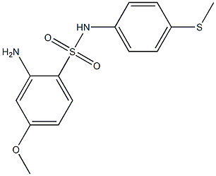 2-amino-4-methoxy-N-[4-(methylsulfanyl)phenyl]benzene-1-sulfonamide 化学構造式