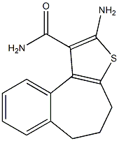 2-amino-5,6-dihydro-4H-benzo[3,4]cyclohepta[1,2-b]thiophene-1-carboxamide 结构式