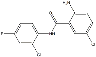 2-amino-5-chloro-N-(2-chloro-4-fluorophenyl)benzamide,,结构式