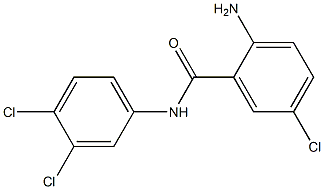 2-amino-5-chloro-N-(3,4-dichlorophenyl)benzamide Struktur