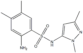 2-amino-N-(1,3-dimethyl-1H-pyrazol-5-yl)-4,5-dimethylbenzene-1-sulfonamide Structure