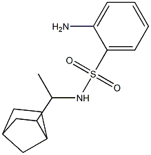 2-amino-N-(1-{bicyclo[2.2.1]heptan-2-yl}ethyl)benzene-1-sulfonamide Struktur