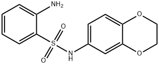 2-amino-N-(2,3-dihydro-1,4-benzodioxin-6-yl)benzene-1-sulfonamide, 1040334-54-0, 结构式